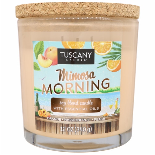 Tuscany Limited Edition Mimosa Morning Scented Jar Candle Perspective: front