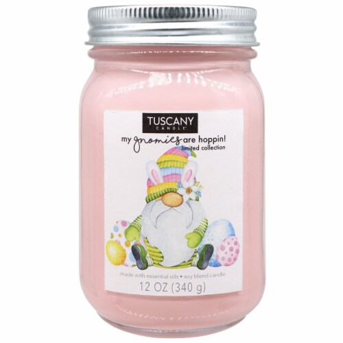 Tuscany Limited Edition Scented Jar Candle - Bunny Ears & Eggs Perspective: front