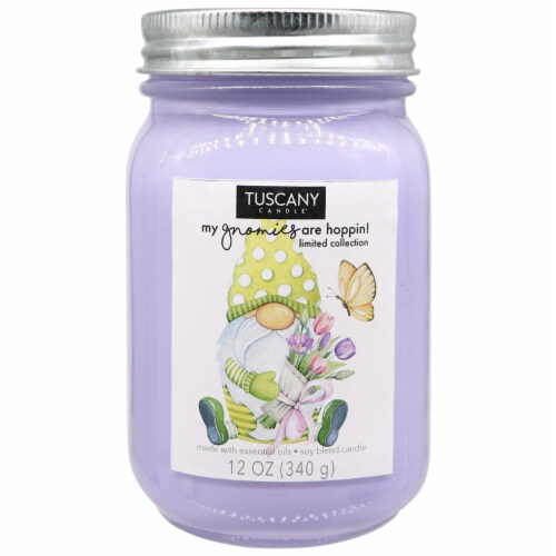 Tuscany Limited Edition Scented Jar Candle - Flowers & Butterflies Perspective: front