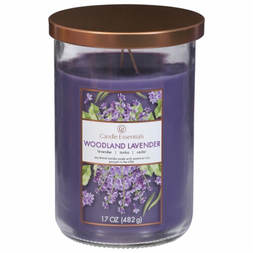 Candle Essentials Scented Jar Candle - Woodland Lavender Perspective: front