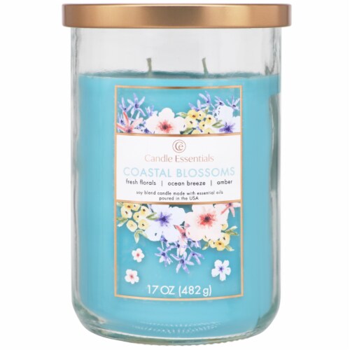 Candle Essentials Scented Jar Candle - Coastal Blossoms Perspective: front