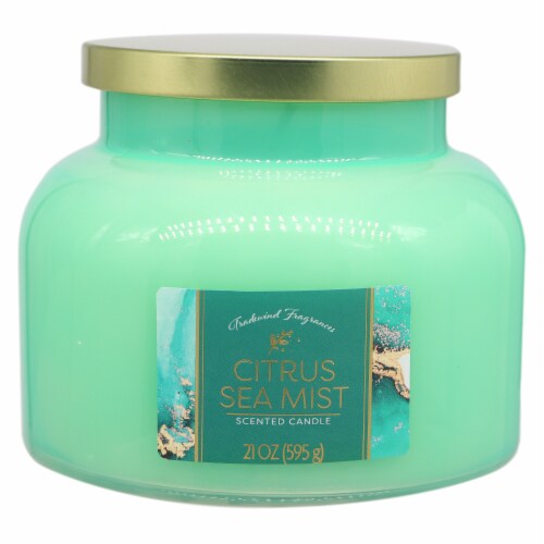Tradewind Fragrances Limited Edition Scented Jar Candle - Citrus Sea Mist Perspective: front