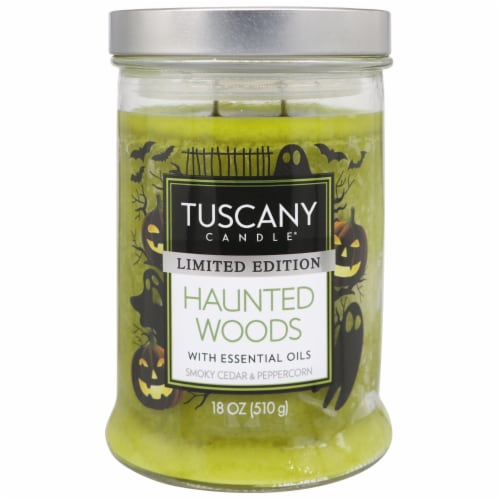 Tuscany Candle® Limited Edition Haunted Woods Scented Jar Candle Perspective: front