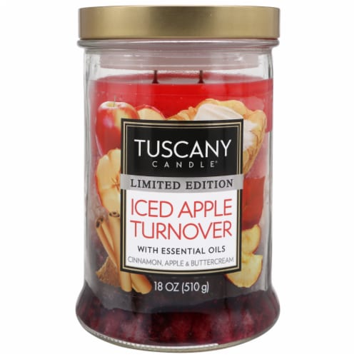 Tuscany Candle® Limited Edition Iced Apple Turnover Scented Triple Pour Jar Candle Perspective: front