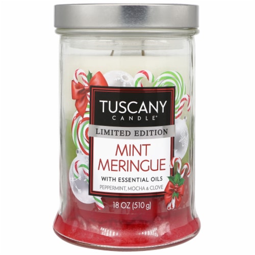 Tuscany Candle® Limited Edition Mint Meringue Scented Triple Pour Jar Candle Perspective: front