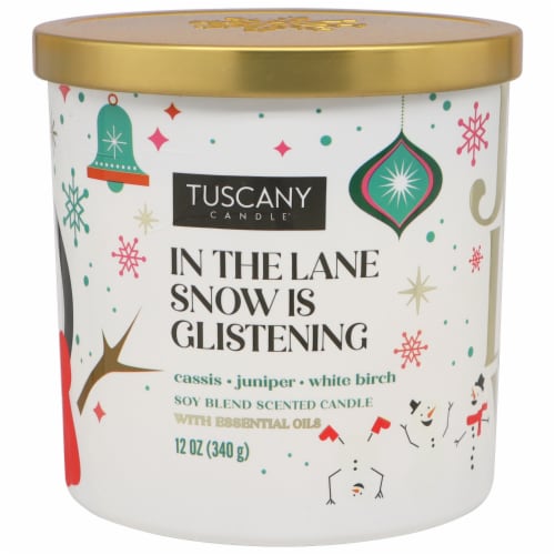 Tuscany Limited Edition In The Lane Snow Is Glistening Candle Perspective: front