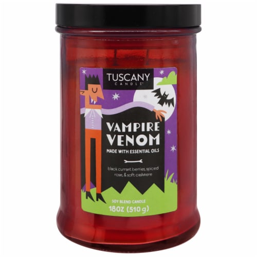 Tuscany Candle® Limited Edition Vampire Venom Scented Soy Blend Jar Candle Perspective: front