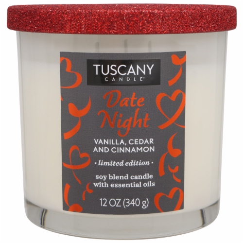 Tuscany Valentines Limited Edition Date Night Jar Candle Perspective: front