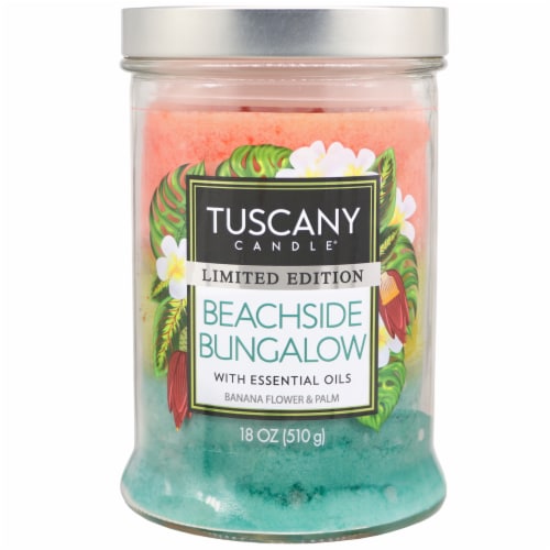 Tuscany® Limited Edtion Scented Triple Pour Jar Candle Beachside Bungalow Perspective: front