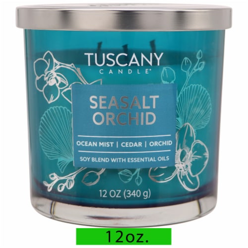 Tuscany Scented Jar Candle Seasalt Orchid Perspective: front