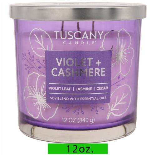 Tuscany Scented Jar Candle Violet & Cashmere Perspective: front