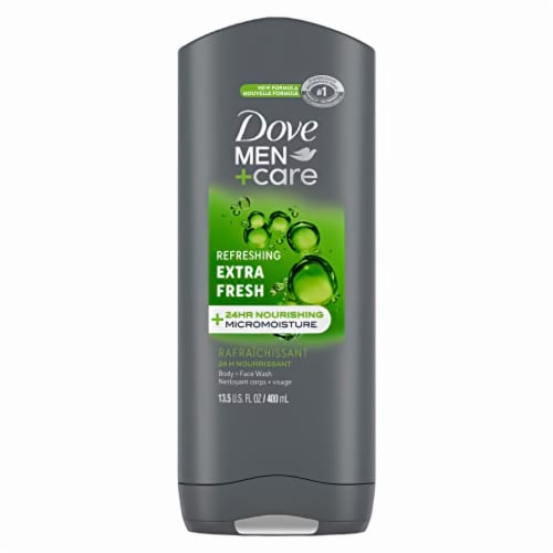 Dove Men Plus Care Body & Face Wash Extra Fresh - 13.5 oz (Pack of 6) Perspective: front
