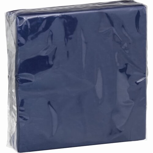 Sensations Solid Navy Blue 2-Ply Beverage Napkins 40 Napkins (Pack of ...