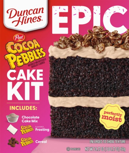 Duncan Hines® EPIC Cocoa Pebbles™ Cake Kit Perspective: front