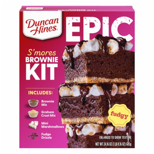 Duncan Hines Epic S'mores Brownie Mix Kit Perspective: front
