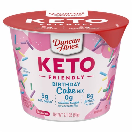 Duncan Hines® Keto Friendly Birthday Cake Mix Perspective: front