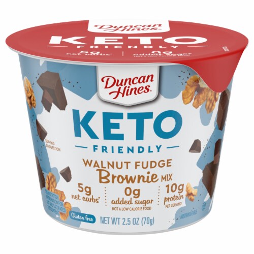 Duncan Hines® Keto Friendly Walnut Fudge Brownie Mix Perspective: front