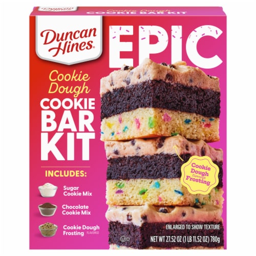 Duncan Hines® EPIC Cookie Dough Cookie Bar Baking Kit Perspective: front