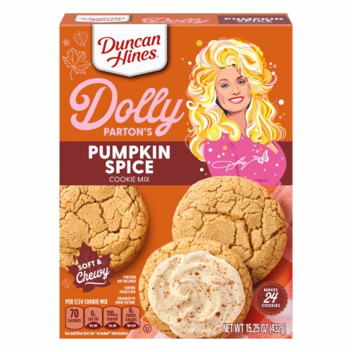 Duncan Hines® and Dolly Parton's Pumpkin Spice Cookie Mix Perspective: front