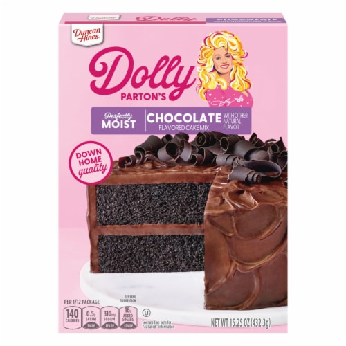 Duncan Hines® Dolly Parton's Perfectly Moist Chocolate Flavored Cake Mix Perspective: front