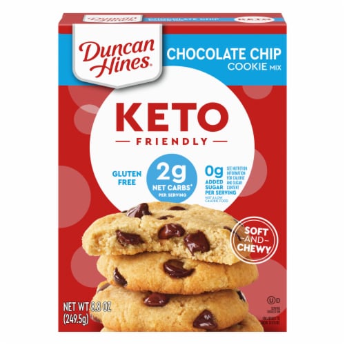 Duncan Hines Keto Friendly Chocolate Chip Cookie Mix Perspective: front
