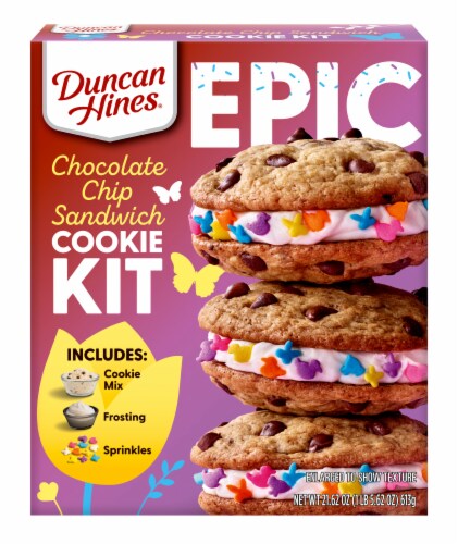 Duncan Hines® EPIC Chocolate Chip Sandwich Cookie Kit Perspective: front
