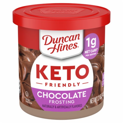 Duncan Hines Keto Friendly Chocolate Flavored Frosting Perspective: front
