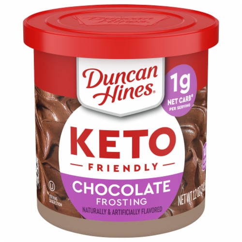 Duncan Hines Keto Friendly Chocolate Flavored Frosting Perspective: front