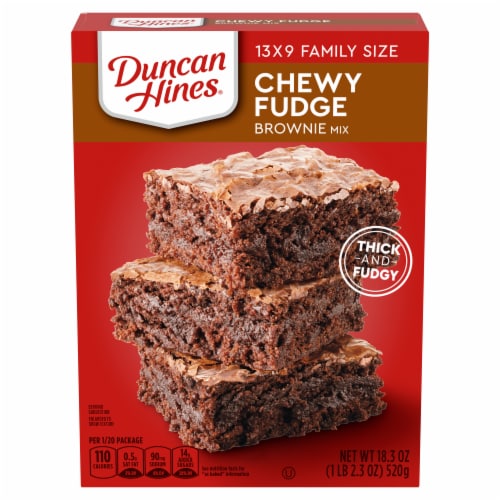 Duncan Hines® Family Size Chewy Fudge Brownie Mix Perspective: front