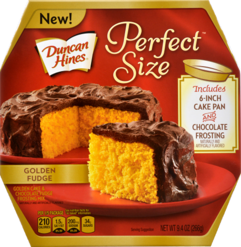Duncan Hines Perfect Size Golden Fudge Cake Perspective: front