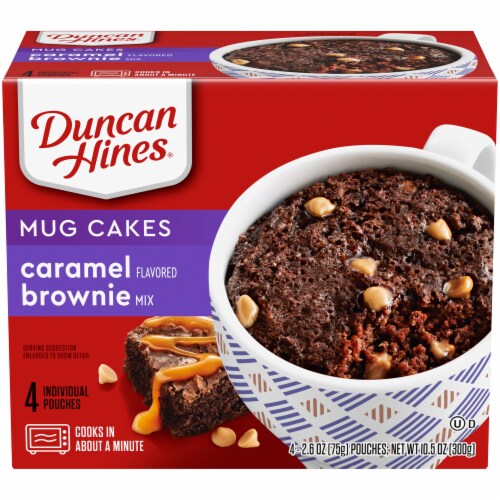 Duncan Hines Mug Cakes Caramel Brownie Mix Perspective: front