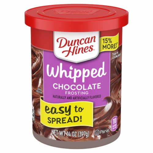 Duncan Hines Whipped Chocolate Frosting Perspective: front