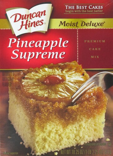 Duncan Hines Pineapple Supreme Cake Mix Perspective: front
