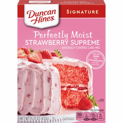 Duncan Hines Signature Strawberry Supreme Cake Mix Perspective: front