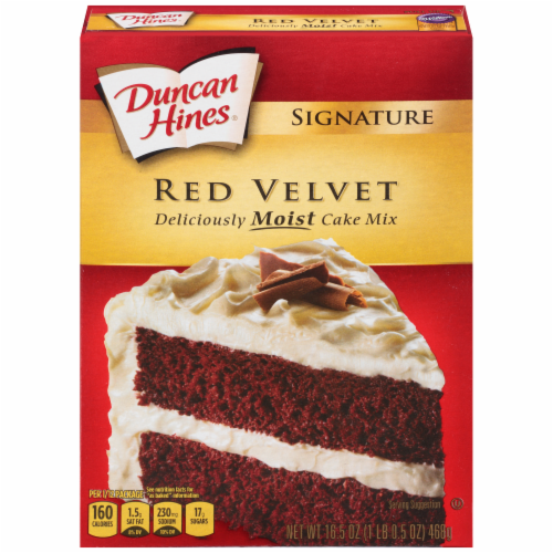 Duncan Hines Signature Red Velvet Cake Mix Perspective: front