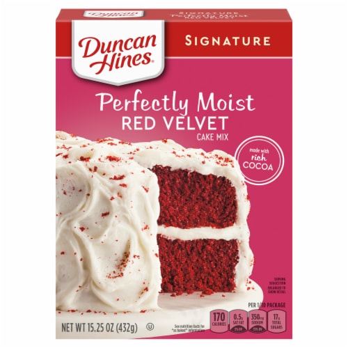 Duncan Hines Perfectly Moist Red Velvet Cake Mix Perspective: front