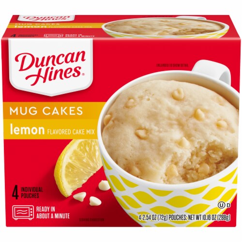 Duncan Hines® Mug Cakes Lemon Cake Mix Pouches Perspective: front
