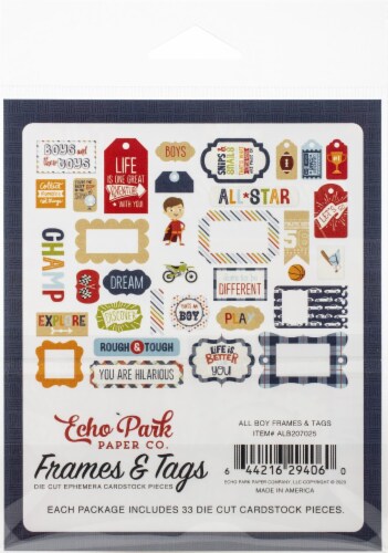 Echo Park Paper Company Red, Green, Navy, Blue, Orange, Kraft Perspective: front