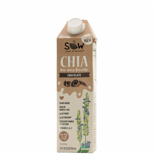 Seeds of Wellness Chia Chocolate Non-Dairy Beverage Perspective: front