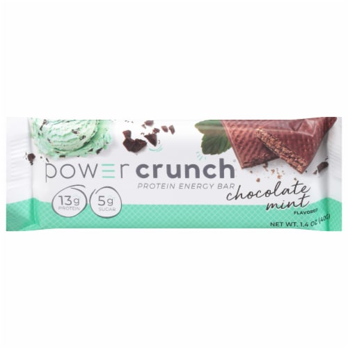 Power Crunch® Chocolate Mint Protein Energy Bars Perspective: front