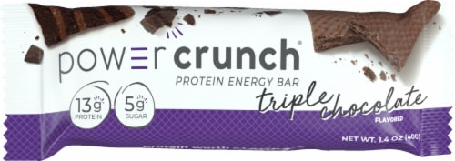 Power Crunch® Triple Chocolate Protein Energy Bar Perspective: front