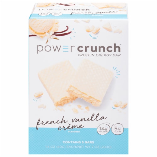 Power Crunch French Vanilla Creme Protein Energy Bars Perspective: front