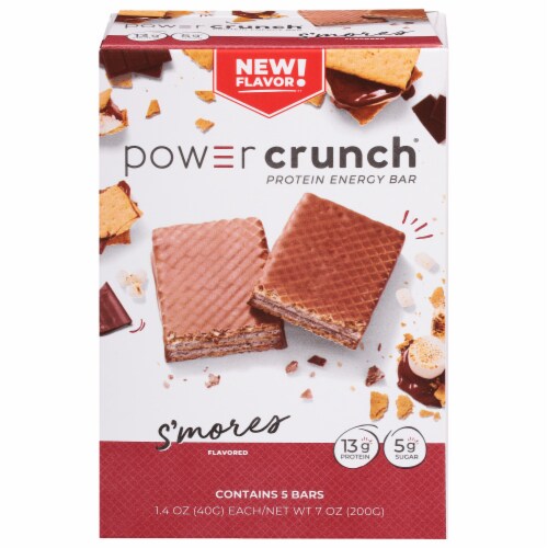 Power Crunch S'mores Protein Energy Bars Perspective: front