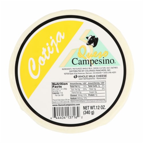Queso Campesino® Cotija Whole Milk Cheese Perspective: front
