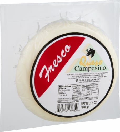 Queso Campesino Fresco Whole Milk Cheese Perspective: front