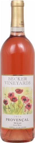 Becker Vineyards Provencal Texas Rose Wine Perspective: front