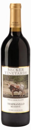 Becker Vineyards Tempranillo Reserve Perspective: front