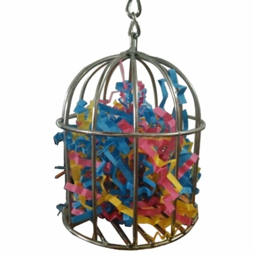 A&E Cage HB01395 5 x 3 x 3 in. Stainless Steel Cage Treat Feeder Perspective: front