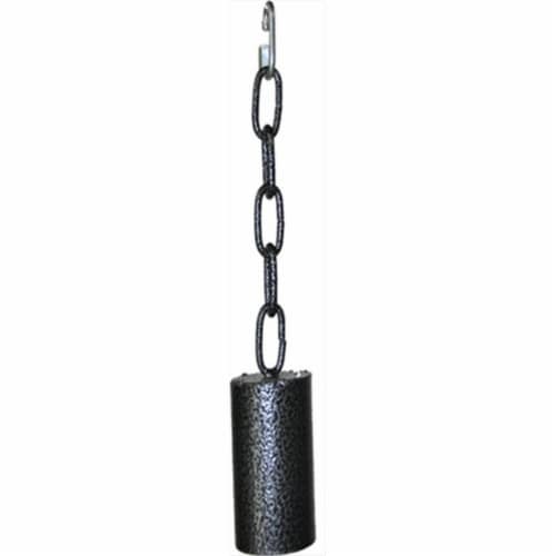 A&E Cage AE002 Black Medium Metal Pipe Bell On A Chain Perspective: front