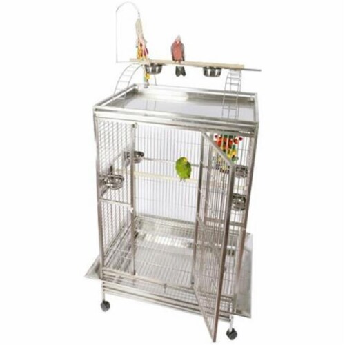 A&e Cages AE-8004030B Giant Play Top Bird Cage - Black Perspective: front